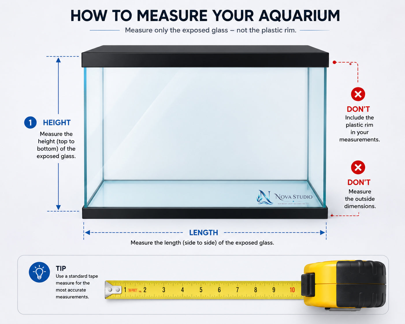 Measuring Your Tank & Choosing a Background Size