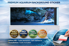 Frozen Crystal Cave aquarium background decal by Aquarium Backround Trung3D, featuring 3D icy cave and fish tank scenery.