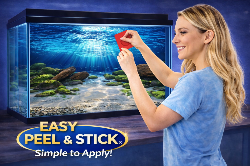 3D Aquarium Background Sticker – HD Sunbeam Underwater Aquascape Wallpaper - Aquarium Backround Trung3D