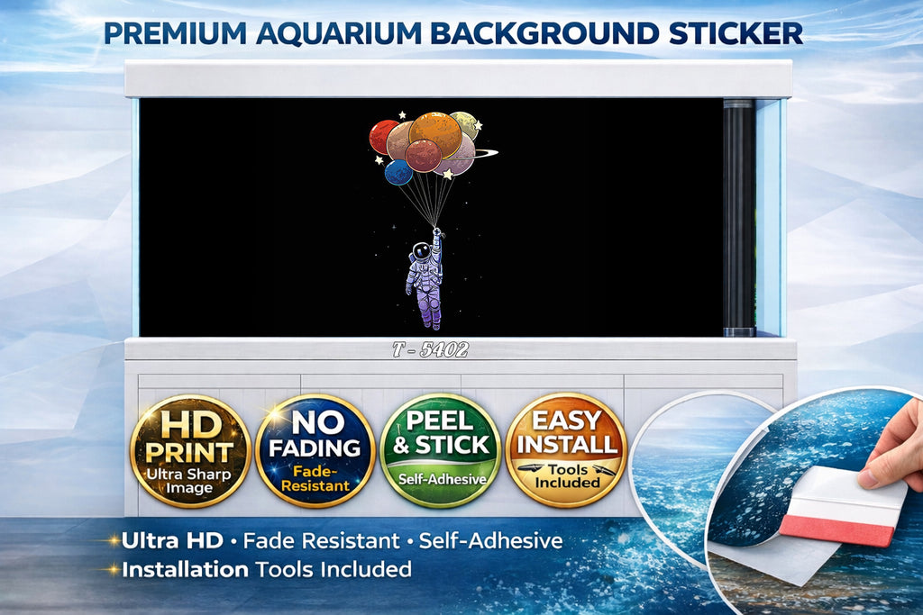 Premium Aquarium Background Sticker – Astronaut Space Galaxy - Aquarium Backround Trung3D