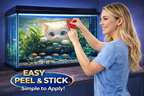 Cute Cat Aquarium Background Sticker – 3D Underwater Kitten Tank Poster - Aquarium Backround Trung3D