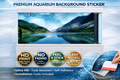 Fantasy mountain lake aquarium background decal by Aquarium Backround Trung3D, featuring a dreamy reflection and nature scene for fish tanks.