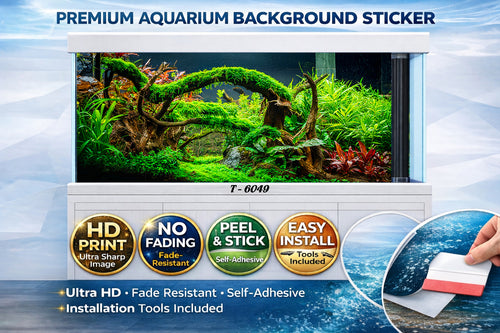3D Aquarium Background Sticker – HD Bonsai Forest Aquascape Wallpaper - Aquarium Backround Trung3D