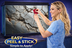 3D white marble aquarium background decal with cracked stone design, perfect for enhancing aquatic environments.