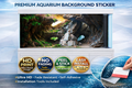 3D stone cave aquarium background decal by Trung3D, featuring realistic underwater rock formations for fish tanks.