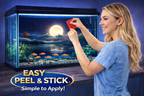 Fish Tank Background Sticker Landscape Moon Peel & Stick Aquarium Decal - Aquarium Backround Trung3D