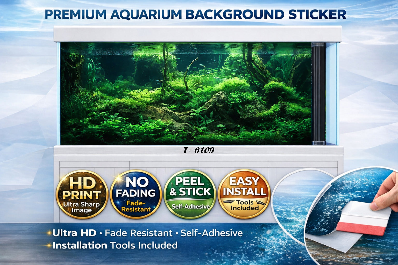 Jungle Forest Aquarium Background – 3D HD Peel & Stick - Aquarium Backround Trung3D