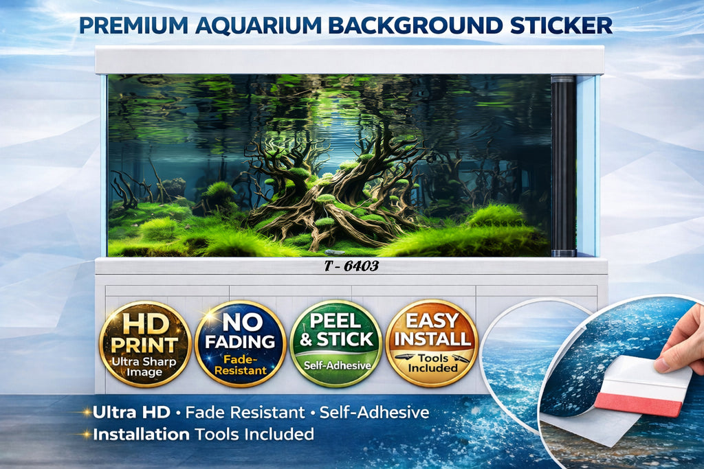 Enchanted Rainforest Aquarium Background – 3D HD Fish Tank Decor - Aquarium Backround Trung3D