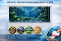 Emerald Canyon aquarium background decal featuring 3D fish tank backdrop peel and stick design by Aquarium Background Trung3D