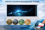 Blue Nebula aquarium background decal with cosmic fish and starry nebula design for 4K fish tank backdrop by Aquarium Background Trung3D