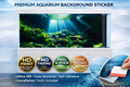 Sunlit moss reef aquarium background decal by Aquarium Backround Trung3D, featuring a 3D fish tank backdrop with vibrant moss and reef details.