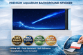 Blue Comet Fish Tank Background decal by Aquarium Background Trung3D featuring a vibrant night sky with stars for aquariums.