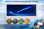 Blue Comet Fish Tank Background decal by Aquarium Background Trung3D featuring a vibrant night sky with stars for aquariums.