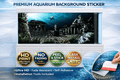 Aquarium Backround Trung3D Atlantis Ruins underwater temple decal for fish tanks, detailed Ultra HD underwater scene backdrop.