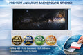 HD Galaxy fish tank backdrop decal featuring Milky Way design for aquarium backgrounds by Aquarium Backround Trung3D.