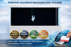 Cute astronaut aquarium background decal featuring space galaxy design for fish tanks, by Aquarium Background Trung3D.