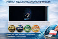HD galaxy fish tank background decal featuring an astronaut space surf scene for aquarium decoration by Trung3D