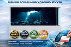 Ultra HD Atlantis aquarium background decal by Aquarium Background Trung3D, featuring vibrant underwater scene for fish tank decor.