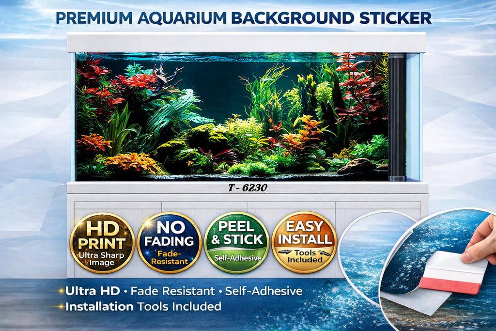3D Aquarium Background Sticker – HD Natural Aquascape Wallpaper - Aquarium Backround Trung3D