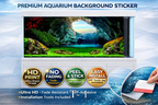 Ultrahd cave aquarium background decal from Aquarium Backround Trung3D, peel and stick fish tank wallpaper decor with realistic underwater cave scene.