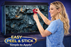 Ultra HD mineral rock aquarium background sticker for fish tanks by Aquarium Background Trung3D, peel and stick decal.