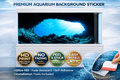 Deep Sea Cave aquarium background decal by Aquarium Backround Trung3D featuring vibrant underwater ocean scene for fish tanks.