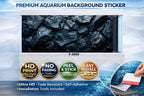 Ultra HD stacked rock aquarium background sticker decal for fish tanks by Aquarium Background Trung3D.