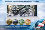 Realistic peel and stick aquarium background featuring rocks and roots for fish tanks by Aquarium Background Trung3D.