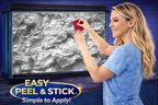 Premium white layered rock aquarium background sticker for fish tanks, featuring ultra HD self-adhesive design.