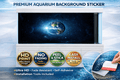 Cosmic Earth fish tank background decal by Aquarium Backround Trung3D featuring a galaxy and space scene for aquarium decor.