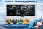 Realistic black marble stone decal for aquarium background, peel and stick design from Aquarium Background Trung3D.
