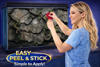 Ultra HD natural rock wall aquarium background sticker with roots, perfect for enhancing fish tank aesthetics.