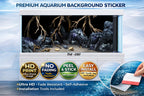 3D Aquarium Background featuring Rocky Mountain Driftwood for natural aquascape by Aquarium Background Trung3D.