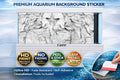Natural rock cliff aquarium background sticker by Aquarium Background Trung3D for a realistic fish tank backdrop.