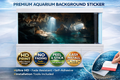 Crystal Lagoon Cave aquarium background decal by Aquarium Background Trung3D, featuring a 3D fish tank backdrop with vibrant lagoon cave design.