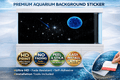 Blue Moon Aquarium Background Sticker featuring an ultra HD galaxy fish tank wallpaper decal by Aquarium Background Trung3D.