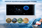 Blue Moon Aquarium Background Sticker featuring an ultra HD galaxy fish tank wallpaper decal by Aquarium Background Trung3D.
