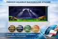 Sunbeam Cave aquarium background decal by Aquarium Backround Trung3D showing vibrant underwater cave scene for fish tanks