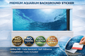 Ultra HD blue water ocean wave aquarium background decal by Aquarium Backround Trung3D, designed for fish tanks and aquatic decor.