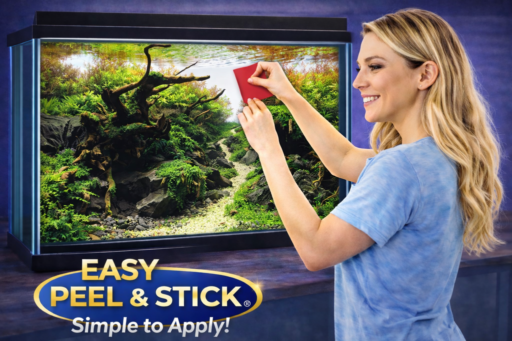 Ultra HD 3D Aquascape Aquarium Background – Forest Path with Rocks & Driftwood, Easy Install - Aquarium Backround Trung3D