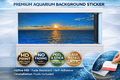 Ultra HD Ocean Sunset Aquarium Background decal by Aquarium Background Trung3D, featuring a vibrant sea horizon for fish tanks.