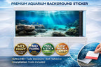 HD 3D ocean floor aquarium background decal by Aquarium Background Trung3D, featuring rocky seabed for fish tanks.