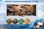 Natural sandstone canyon aquarium background sticker by Trung3D, ultra HD self-adhesive fish tank backdrop.