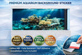 3D coral reef aquarium background decal by Aquarium Backround Trung3D, featuring vibrant ocean fish and coral details for fish tanks.