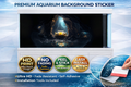 3D Mystic Lotus Cave aquarium background decal by Aquarium Backround Trung3D, featuring vibrant lotus and underwater cave scenery.