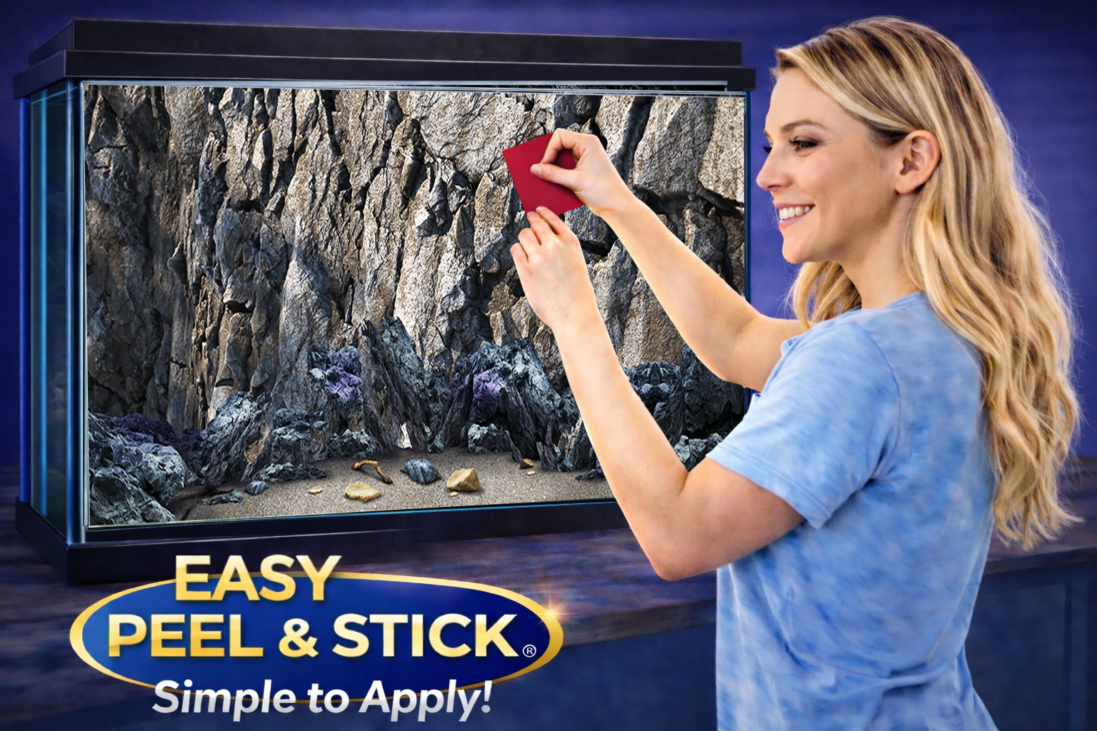 Ultra HD natural canyon rock aquarium background decal for fish tank by Aquarium Background Trung3D.
