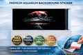 Decorative Mount Fuji fish tank background decal by Aquarium Backround Trung3D featuring a moonlit mountain scene in HD for aquariums.