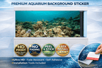Ultra HD coral reef aquarium background decal featuring vibrant tropical ocean fish for fish tank decor by Aquarium Background Trung3D