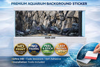 Ultra HD self-adhesive natural canyon rock aquarium background sticker for fish tank decor by Aquarium Background Trung3D.