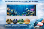 3D Tropical Coral Reef Aquarium Background Decal by Aquarium Backround Trung3D showing vibrant ocean fish and coral reef scene.